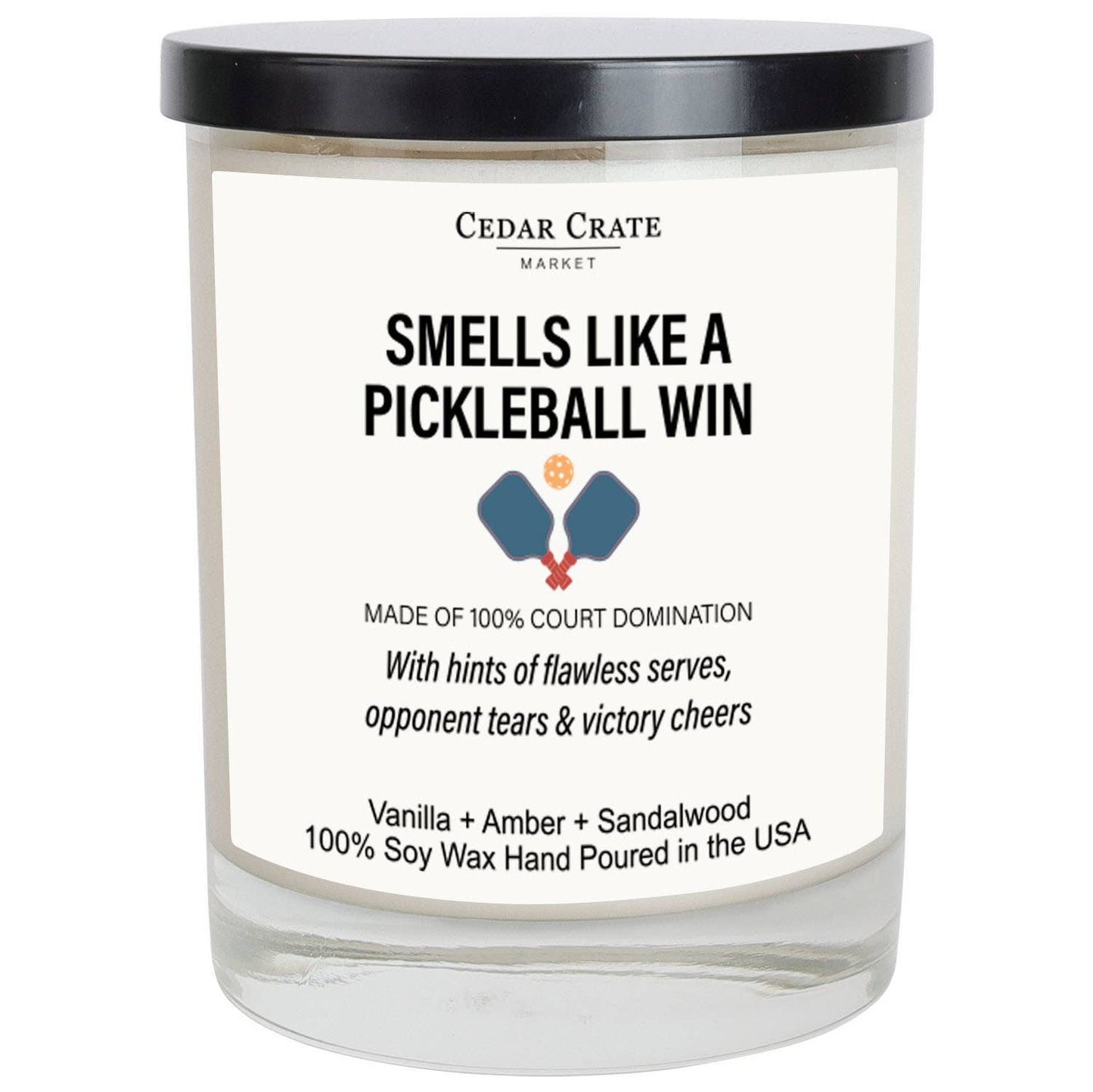 Smells Like A Pickleball Win White Candle