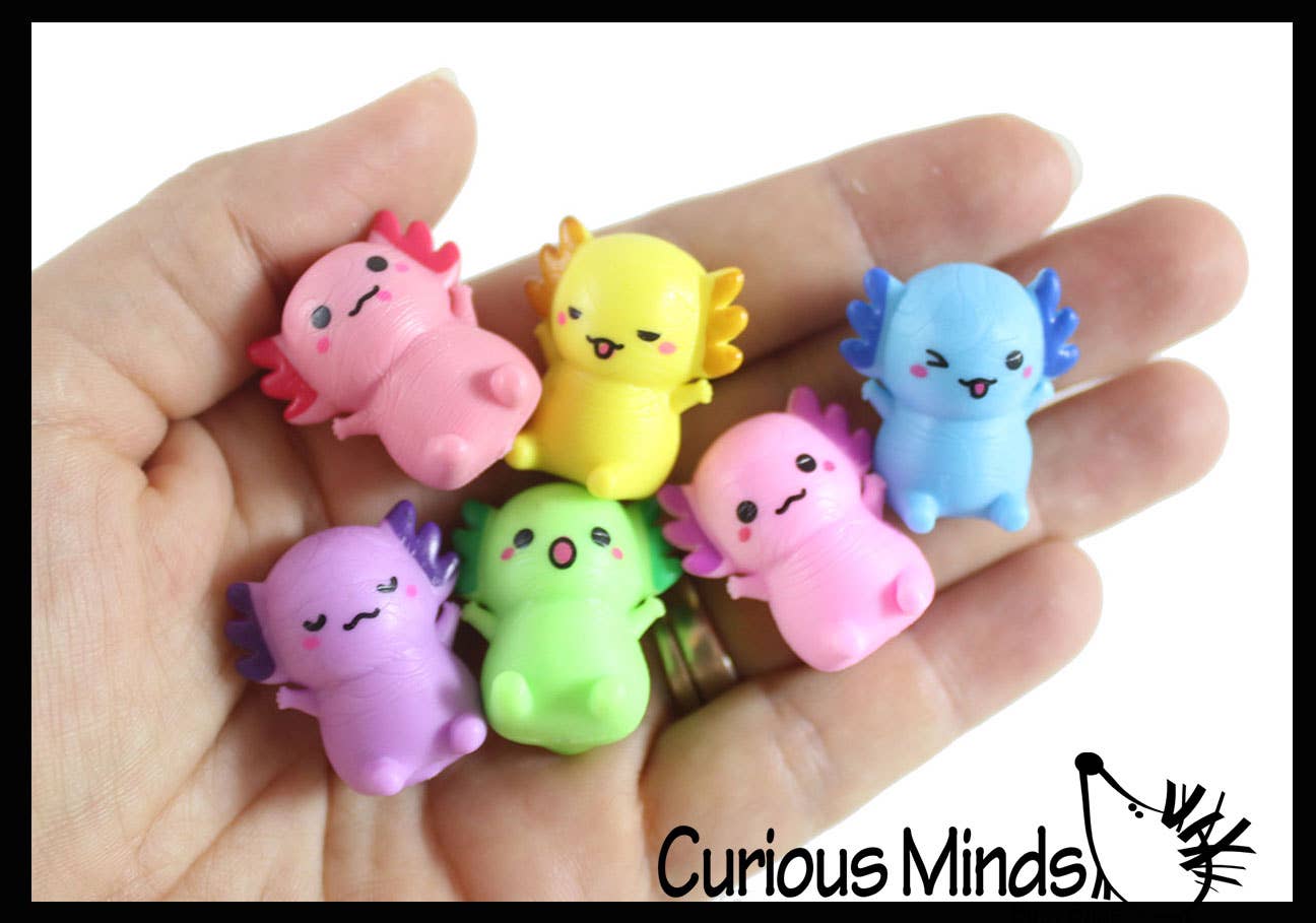 Set of 100 Axolotl Figurines - Cute Little Animal Figures