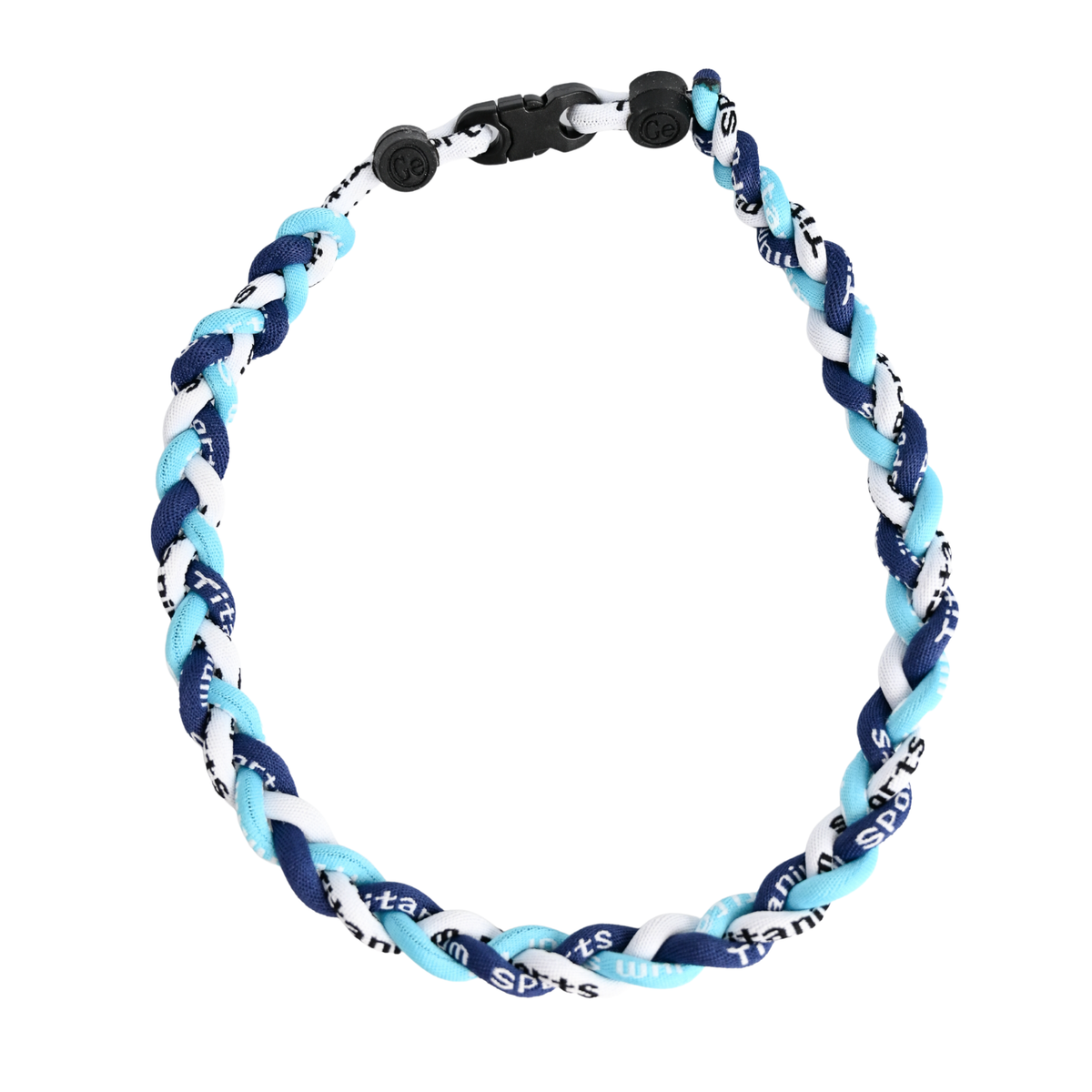 Braided Sports Necklace | Navy, White + Teal
