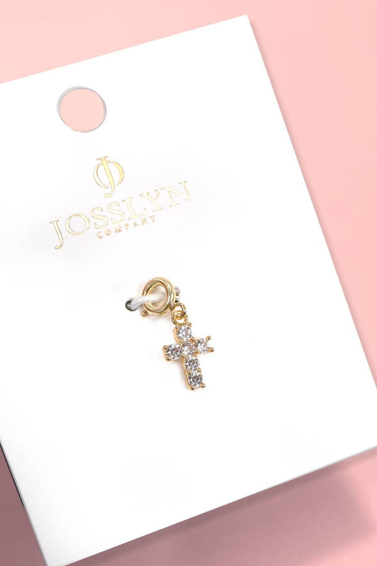 CHARM-18K REAL GOLD DIPPED WITH SPRING RING CLASP | 80CM1100: CROSS2