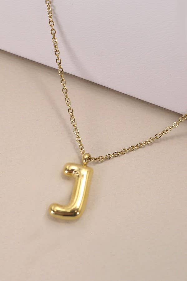 18K STAINLESS STEEL TARNISH FREE  INITIAL NECKLACE | 80N650: E