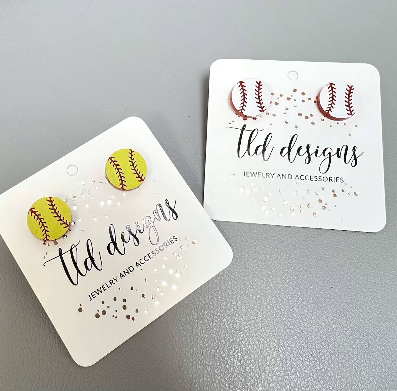 Baseball/Softball acrylic studs: Baseball
