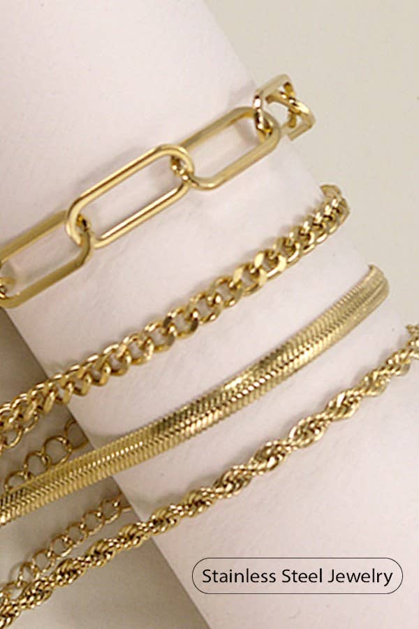 STAINLESS STEEL WATERPROOF TARNISH FREE BRACELET | 40B112: ROPE