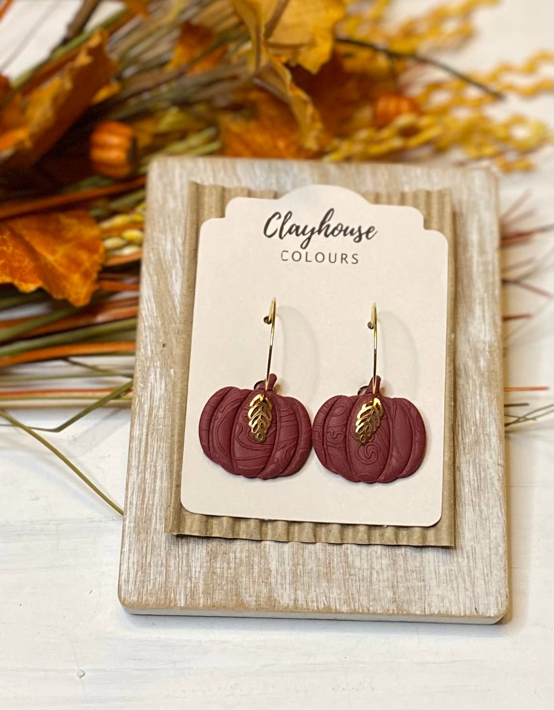 Pumpkin Hoops with gold leaf : Pumpkin