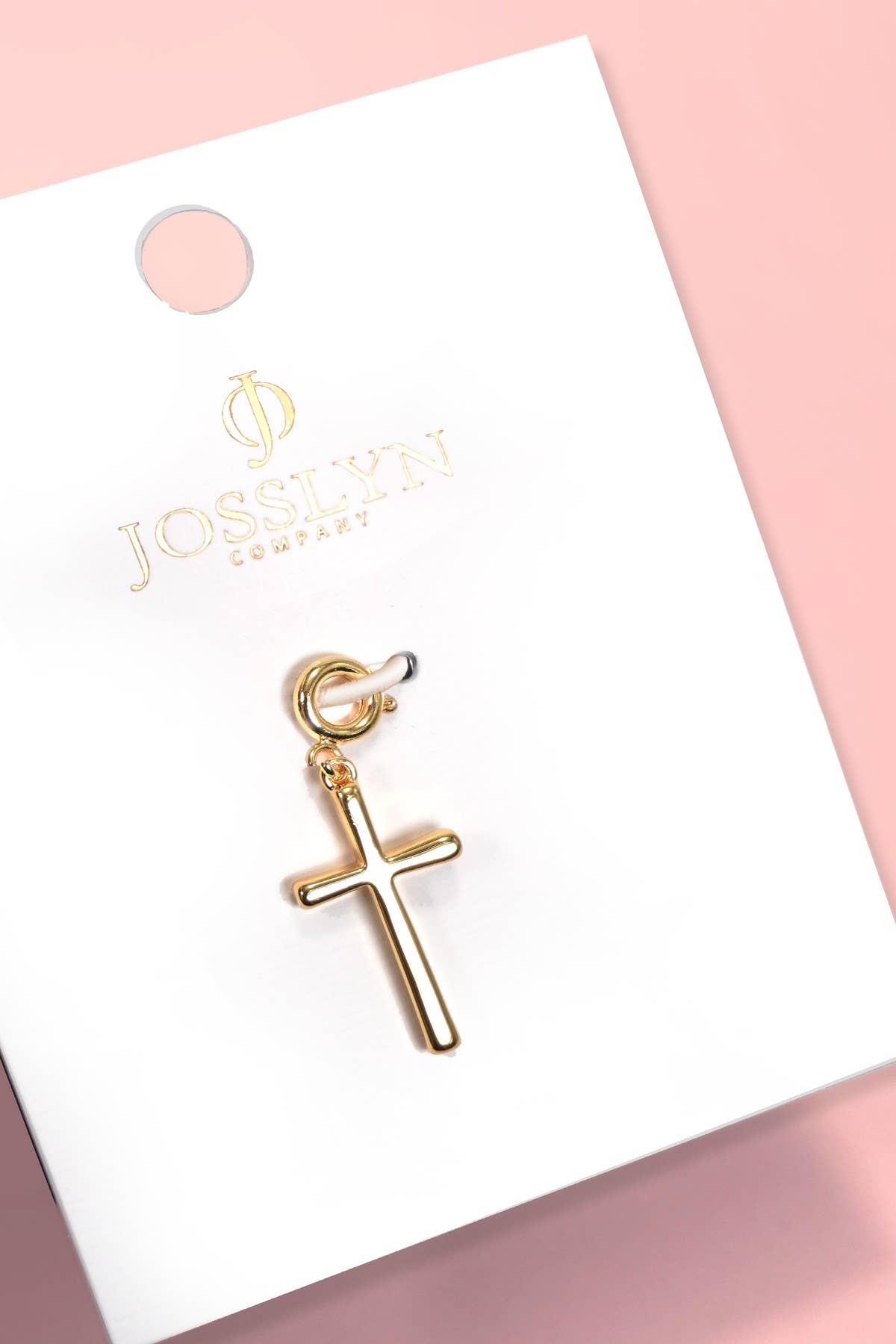 CHARM-18K REAL GOLD DIPPED WITH SPRING RING CLASP | 80CM1100: CROSS2
