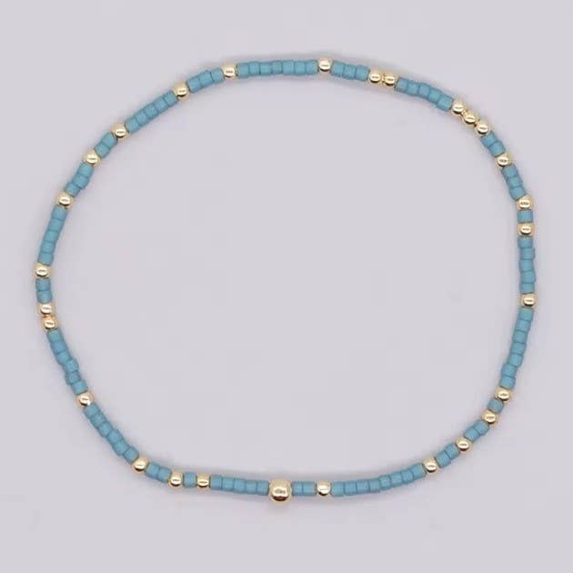BOHO COLORFUL BALL BEADED BRACELET | 40B5178: OFF WHITE