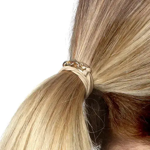 2-in-1 Bracelet Hair Tie Set - Western - 3 Pc Set - 10 Pack: Beige / Brown / Black