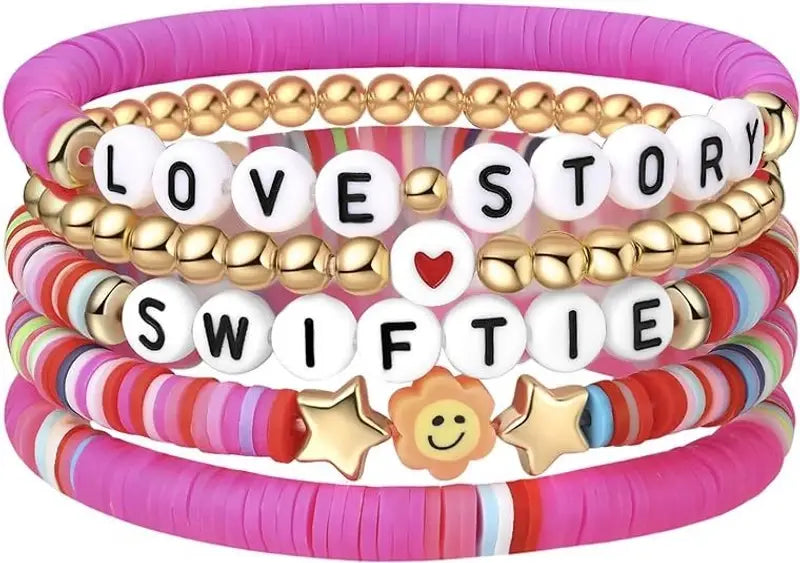 Trading Bead Bracelets for Swiftie Fans Taylor Swift: Set of 12 Bracelets