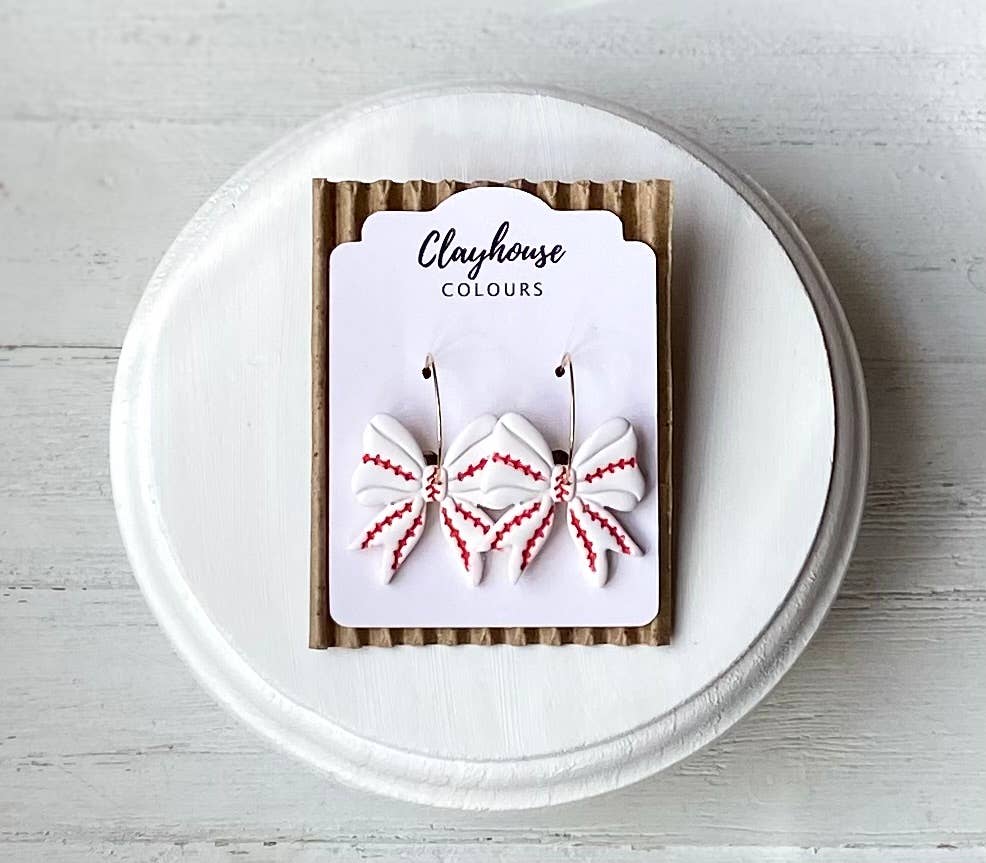 Sports Bow Hoops | Baseball Bows | Softball Bows : Gold Plated / Football
