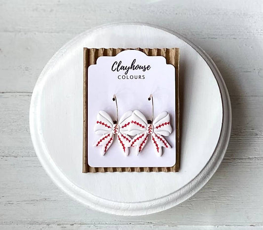Sports Bow Hoops | Baseball Bows | Softball Bows : Gold Plated / Baseball