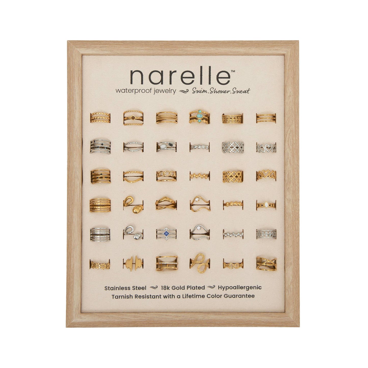 Waterproof Rings Narelle 36 Piece Set with Retail Display