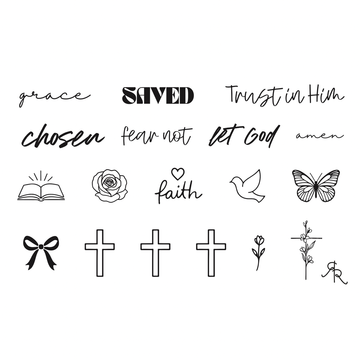 Christian Temporary Tattoos: Forgiven