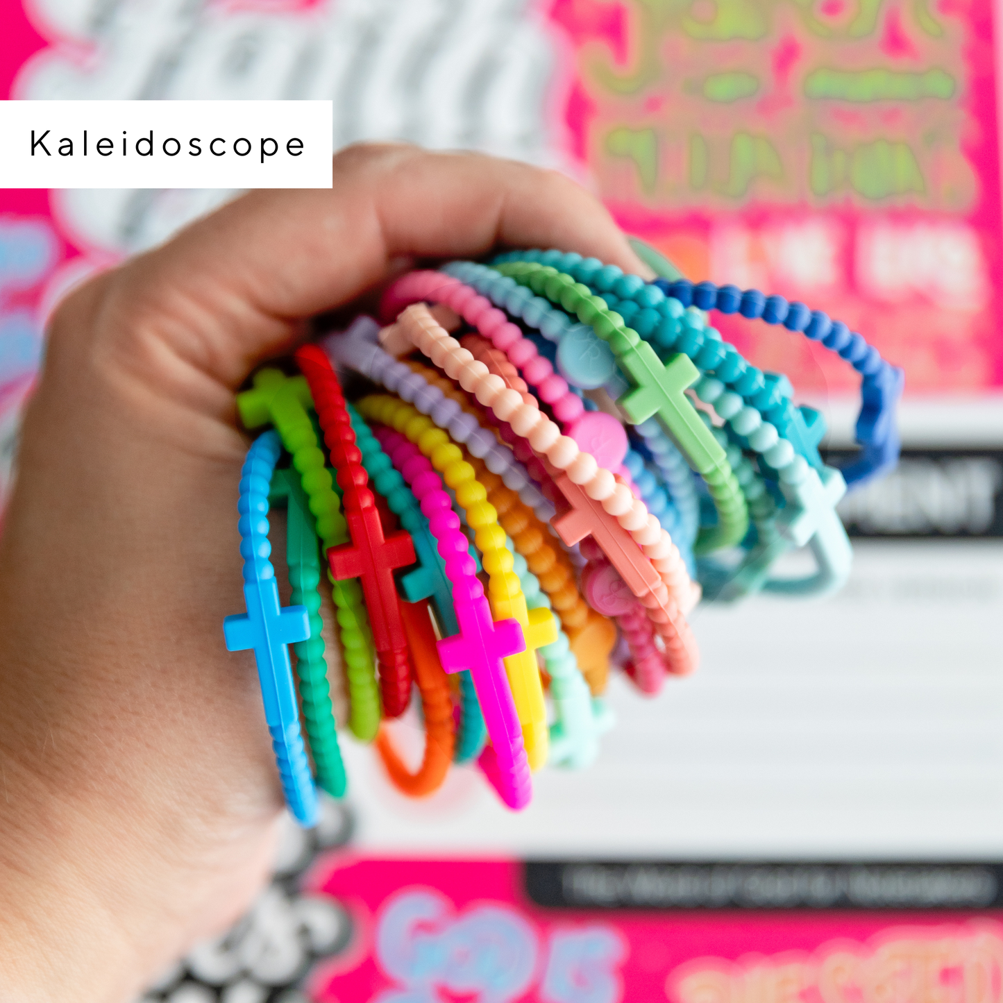 Jesus Bracelets - 25 Packs: Cotton Candy Sky (25 Pack) / Medium