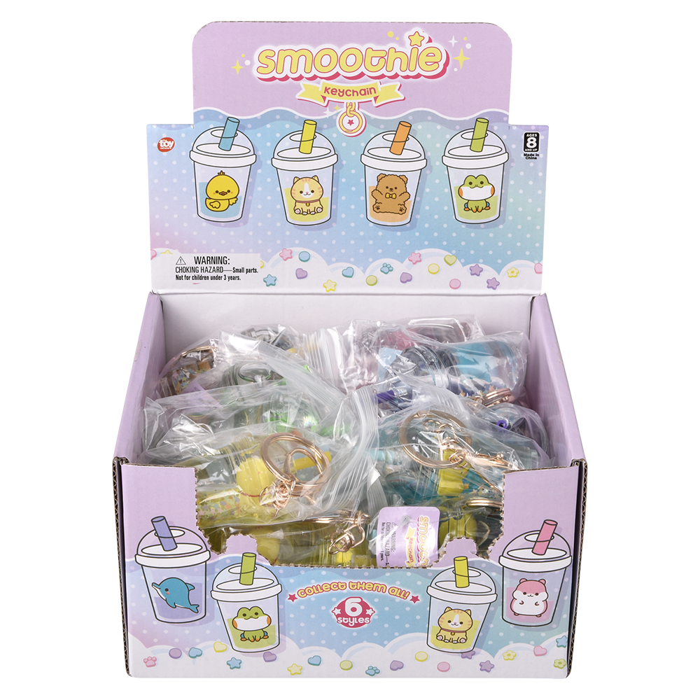 (T) 3" KAWAII ANIMAL SMOOTHIE LIQUID CLIP ON