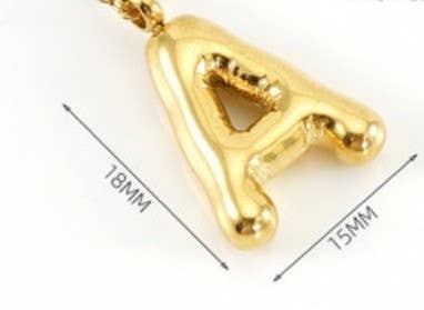 18K STAINLESS STEEL TARNISH FREE  INITIAL NECKLACE | 80N650: E