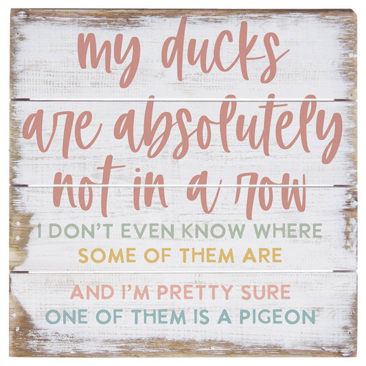 Ducks Not In Row - Perfect Pallet Petites: 6" x 6" x 1"