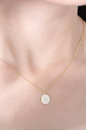 18K STAINLESS STEEL TARNISH FREE CROSS NECKLACE | 40NK9527: HEART GOLD