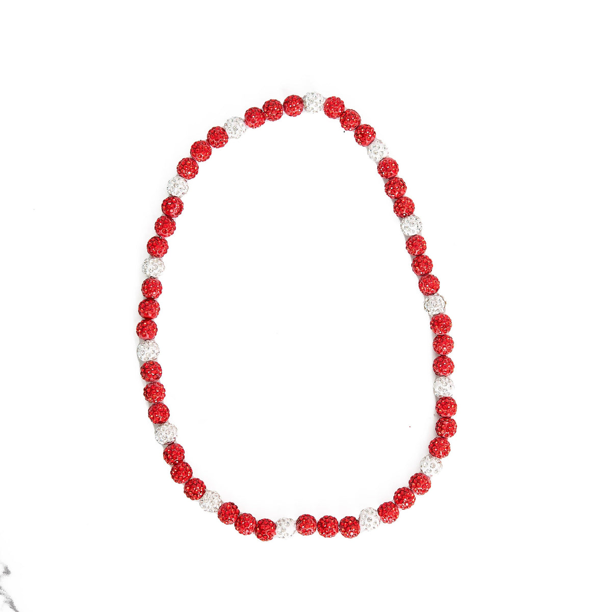 Bling Baseball Necklace: Turquoise Black and White