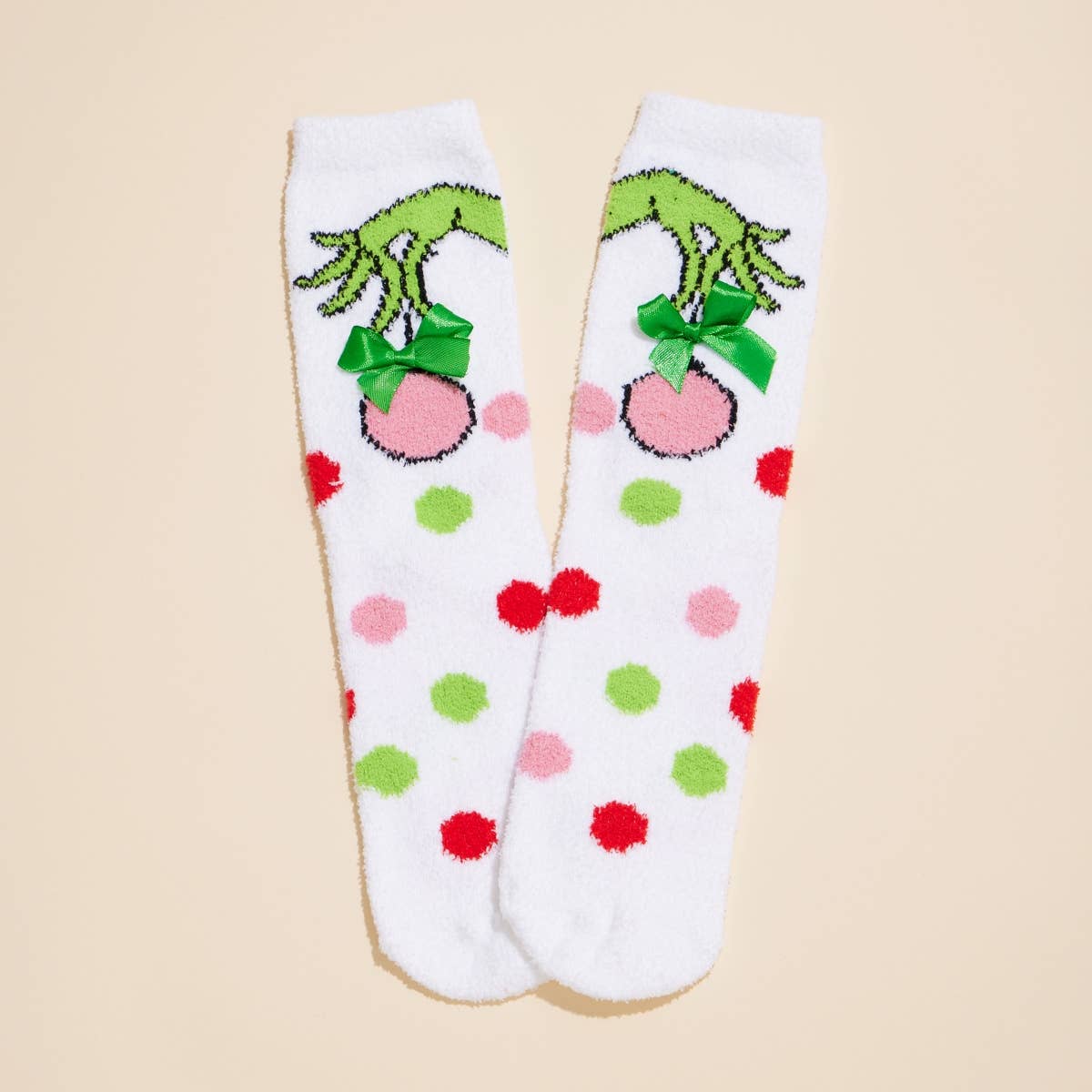 Christmas Fuzzy Socks Assorted Pack of 4: Assorted / One / 4DS98003