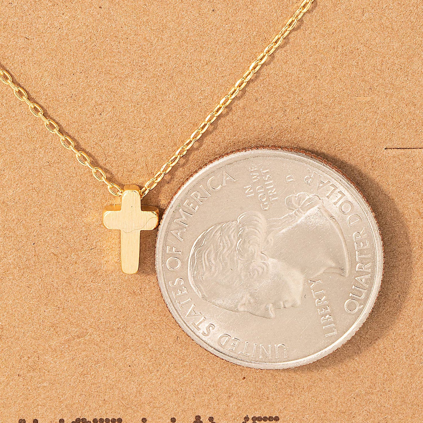 Dainty Mini Cross Pendant Necklace: G