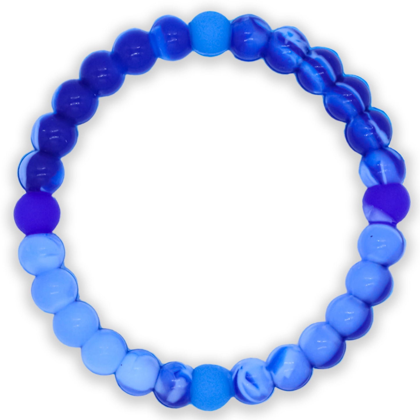 Tie Dye Silicone Beaded Bubble Bracelet: Blue