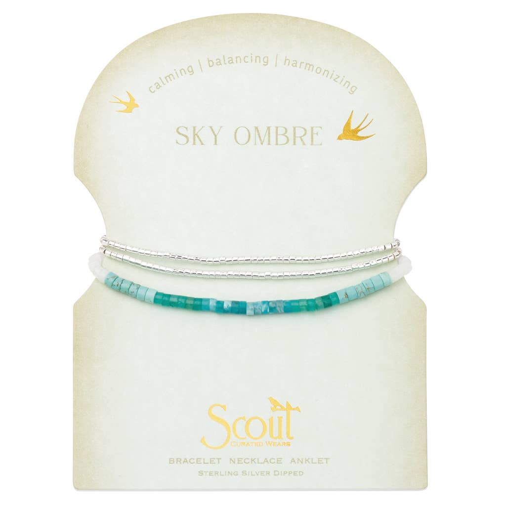 Ombre Stone Wrap - Sky/Silver