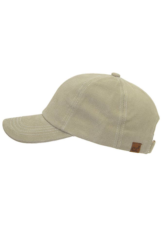 C.C Brushed Twill Baseball Cap: Dusty Rose