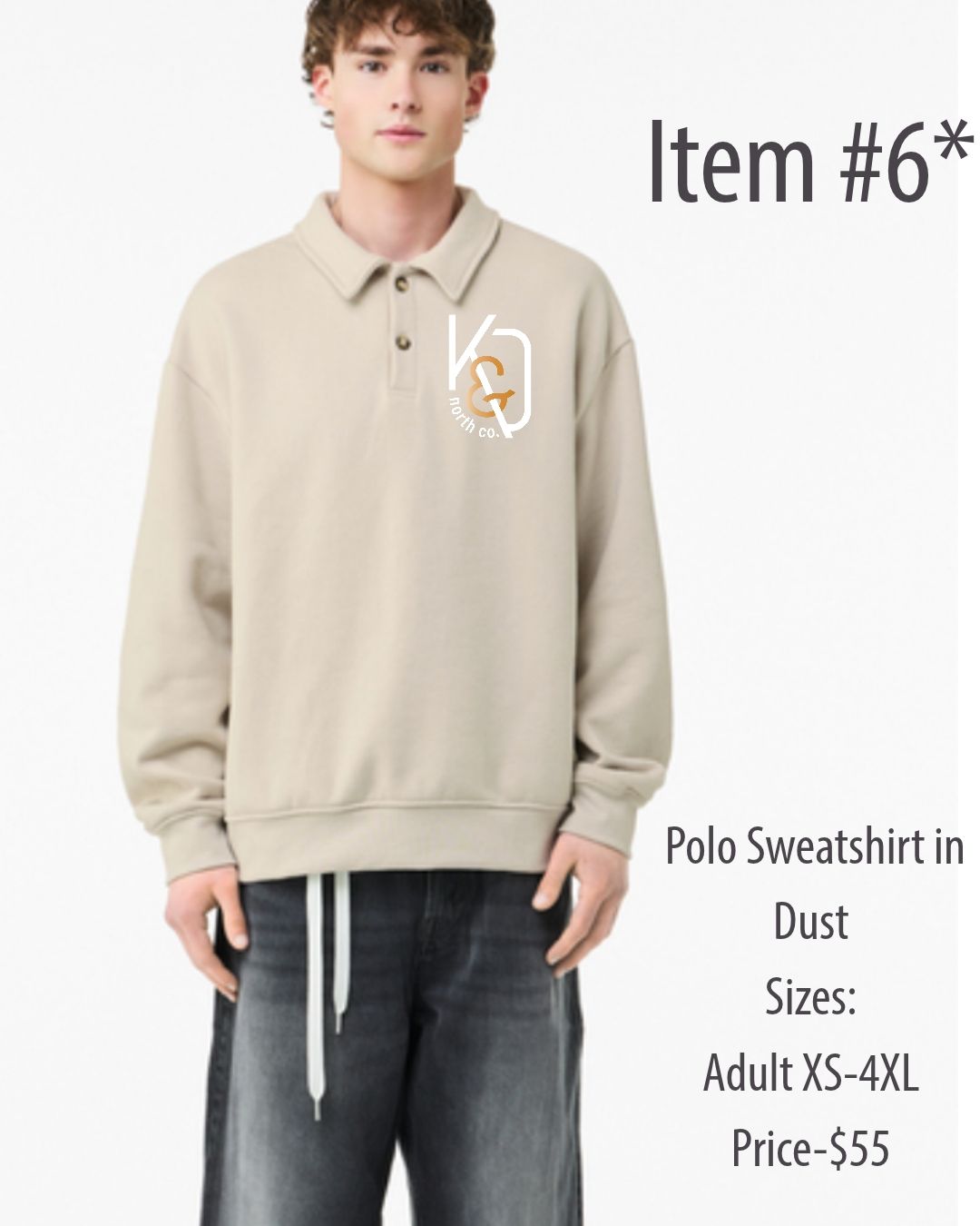 Karl & DiMarco North Polo Sweatshirt In Dust