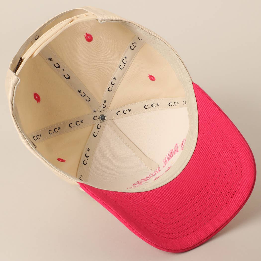 GO ASK YOUR DAD Embroidery Two-Tone Trucker Hat: DENIM / One Size