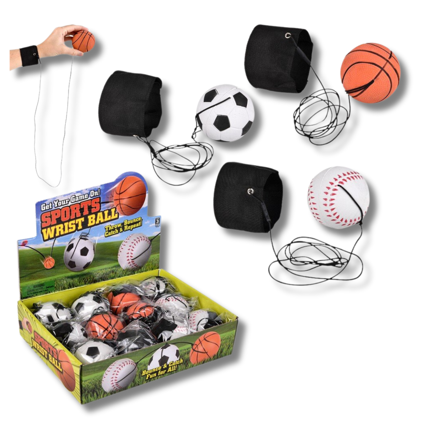 Wrist Play Fidget Balls Kids Toy- Assorted