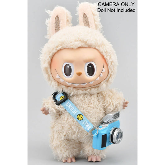 WORKING FLASH CAMERA LABUBU ACCESSORY: BLUE / 1 SIZE