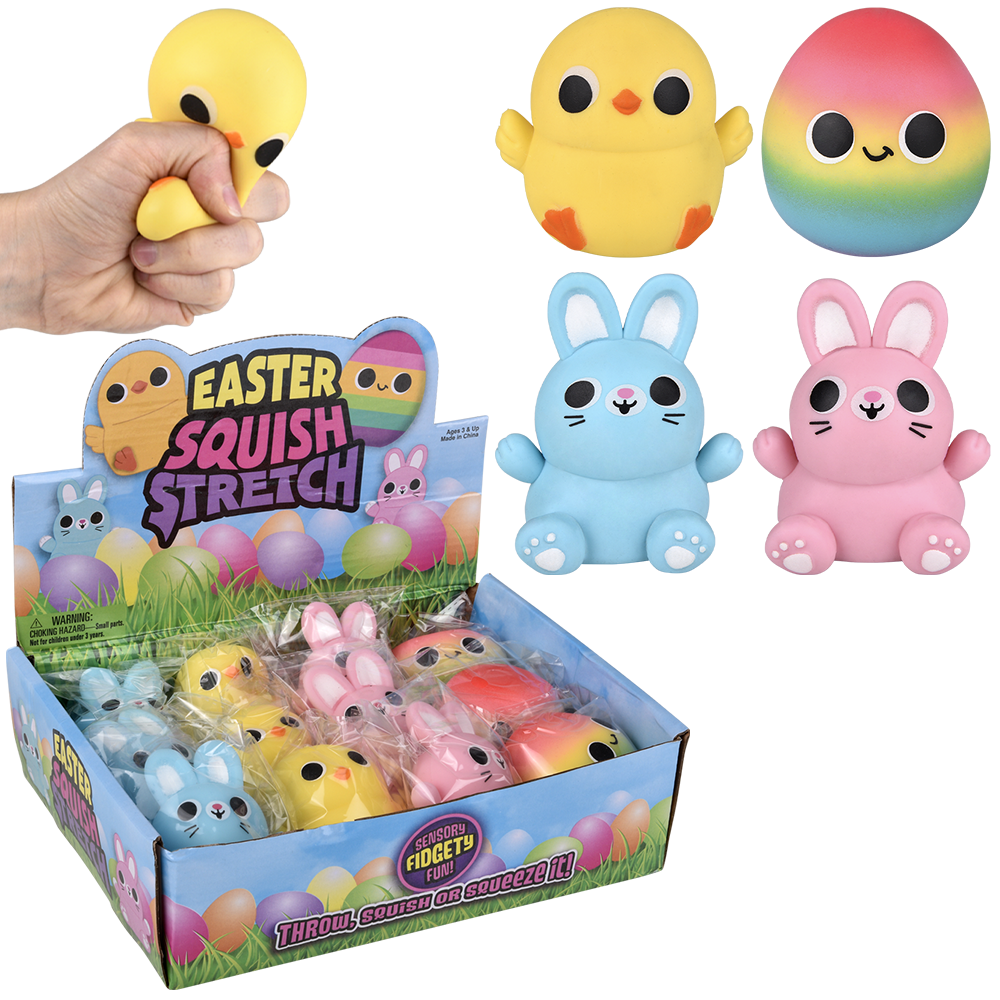 EASTER SQUISH STRETCH ASSORTMENT 2.75"-3.25"