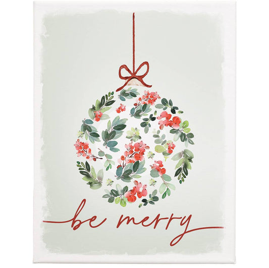 Ornament Be Merry - Wrapped Canvas: 13" x 17" x 1"