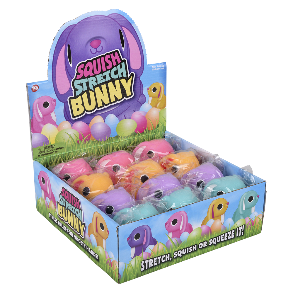 SQUISH AND STRETCH EASTER BUNNY 3.25"