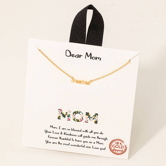 Dainty Mama Pendant Necklace: G