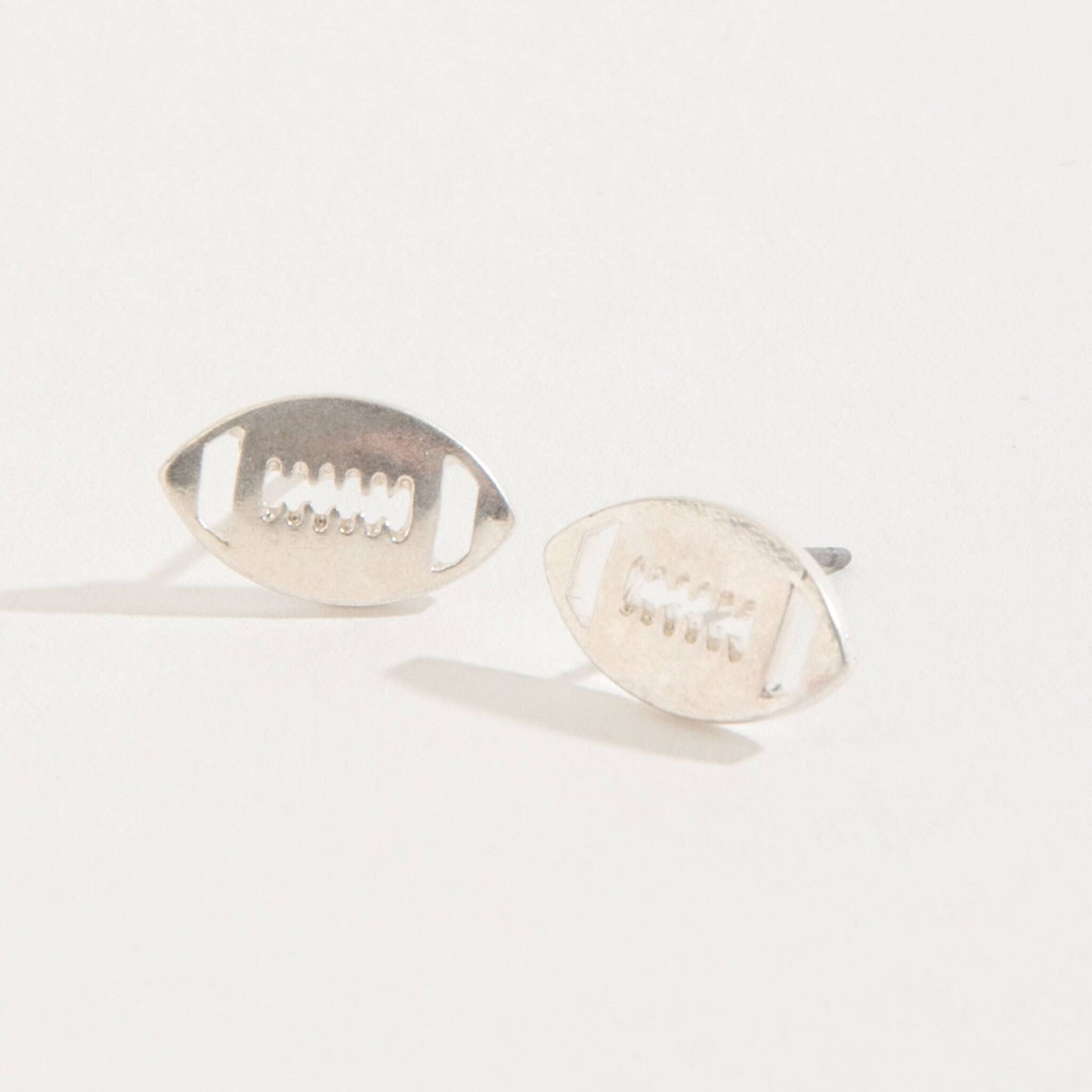 Football Stud Buds Earrings: Gold