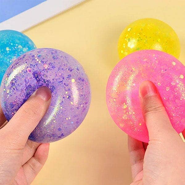 SugarSqueez Squishy Fidget Sugar Stress Ball (1pc) Assorted Colors: Glitter