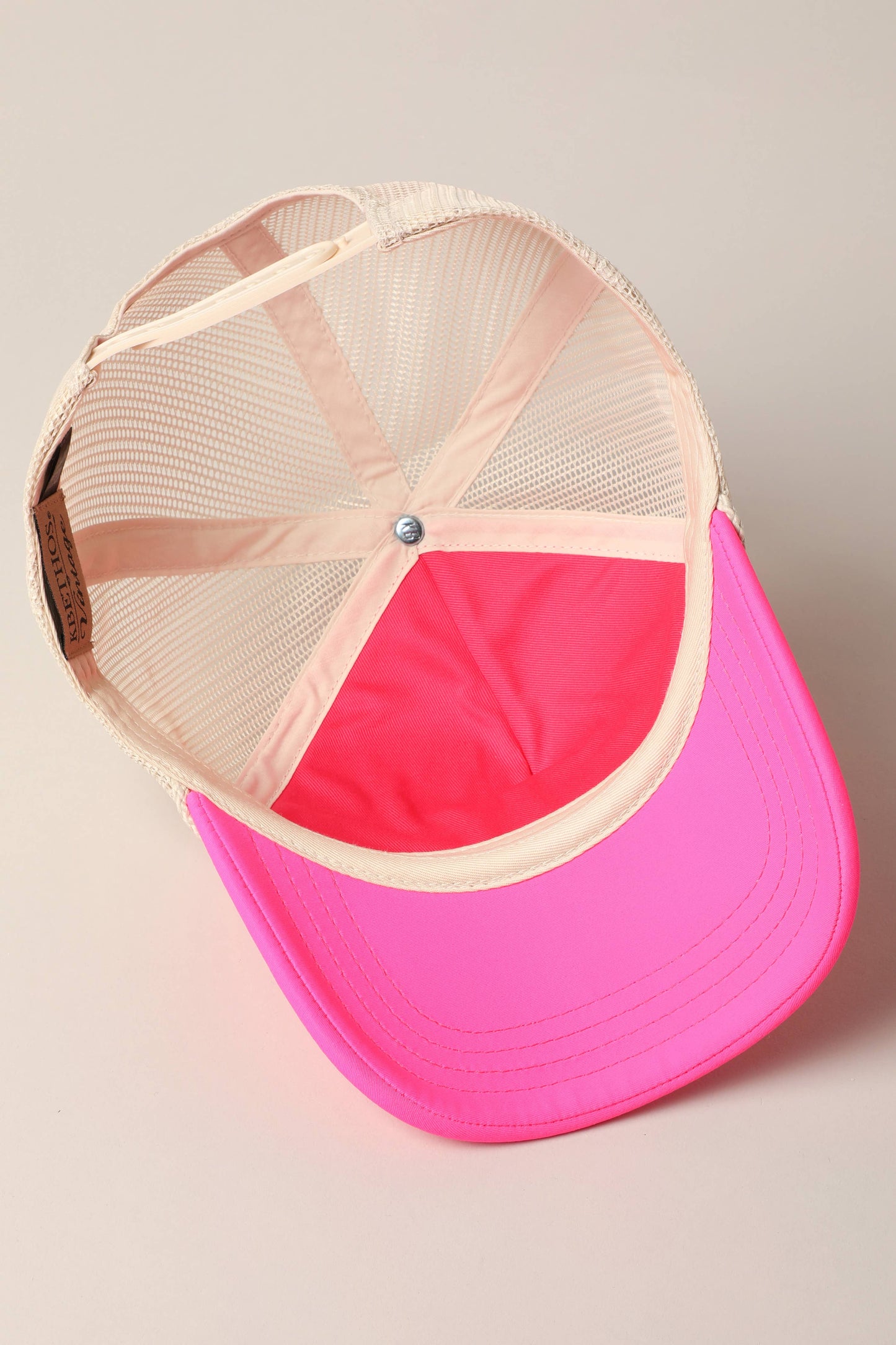 Plain Foam Rope Mesh Back Trucker Hat : BLK-STN / ONESIZE
