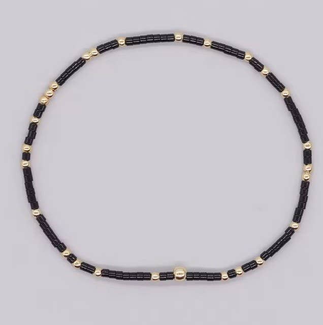 BOHO COLORFUL BALL BEADED BRACELET | 40B5178: OFF WHITE
