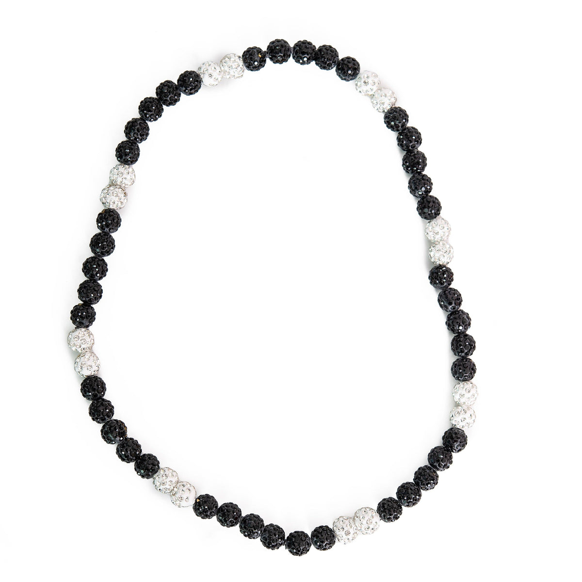 Bling Baseball Necklace: Sky Blue and White