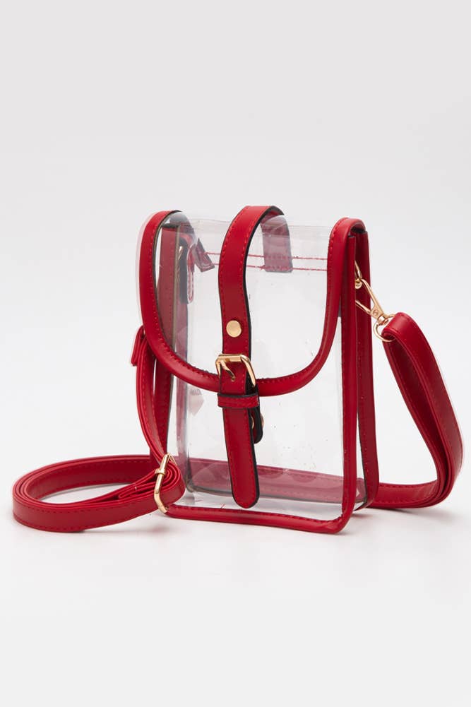 Clear Cross Body Stadium Concert Transparent Handbag: White