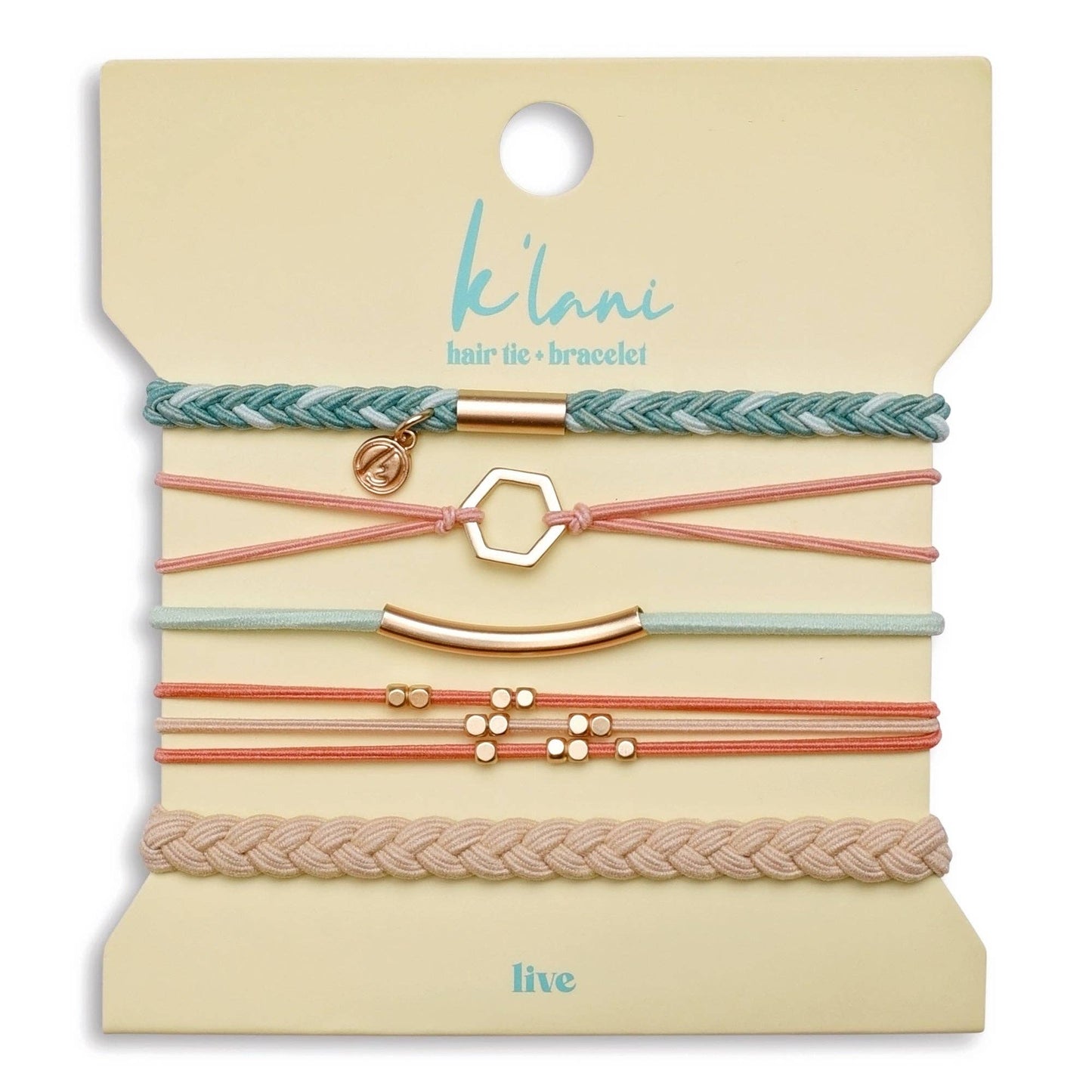 Live  Hair Tie Bracelets: Medium