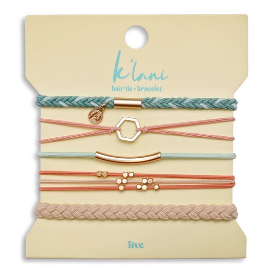 Live  Hair Tie Bracelets: Large
