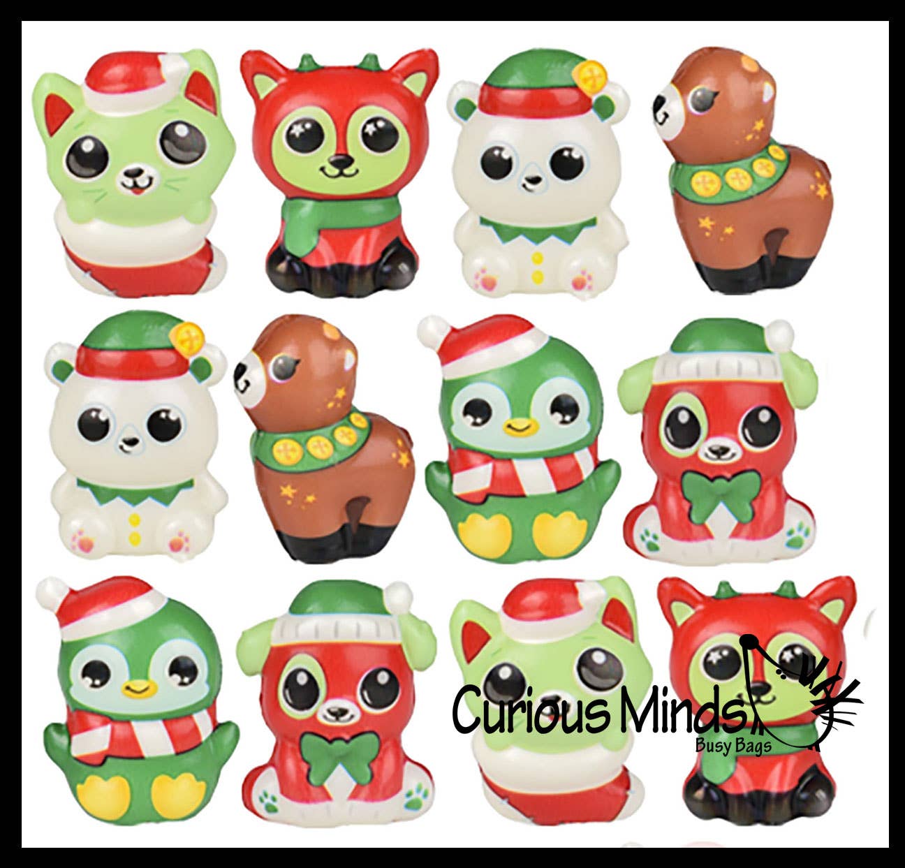 1 Mini Winter Animal Themed Slow Rise Squishy Toys - (6 Styl