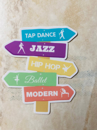 All Roads Lead to Dance Vinyl Sticker, 2.9