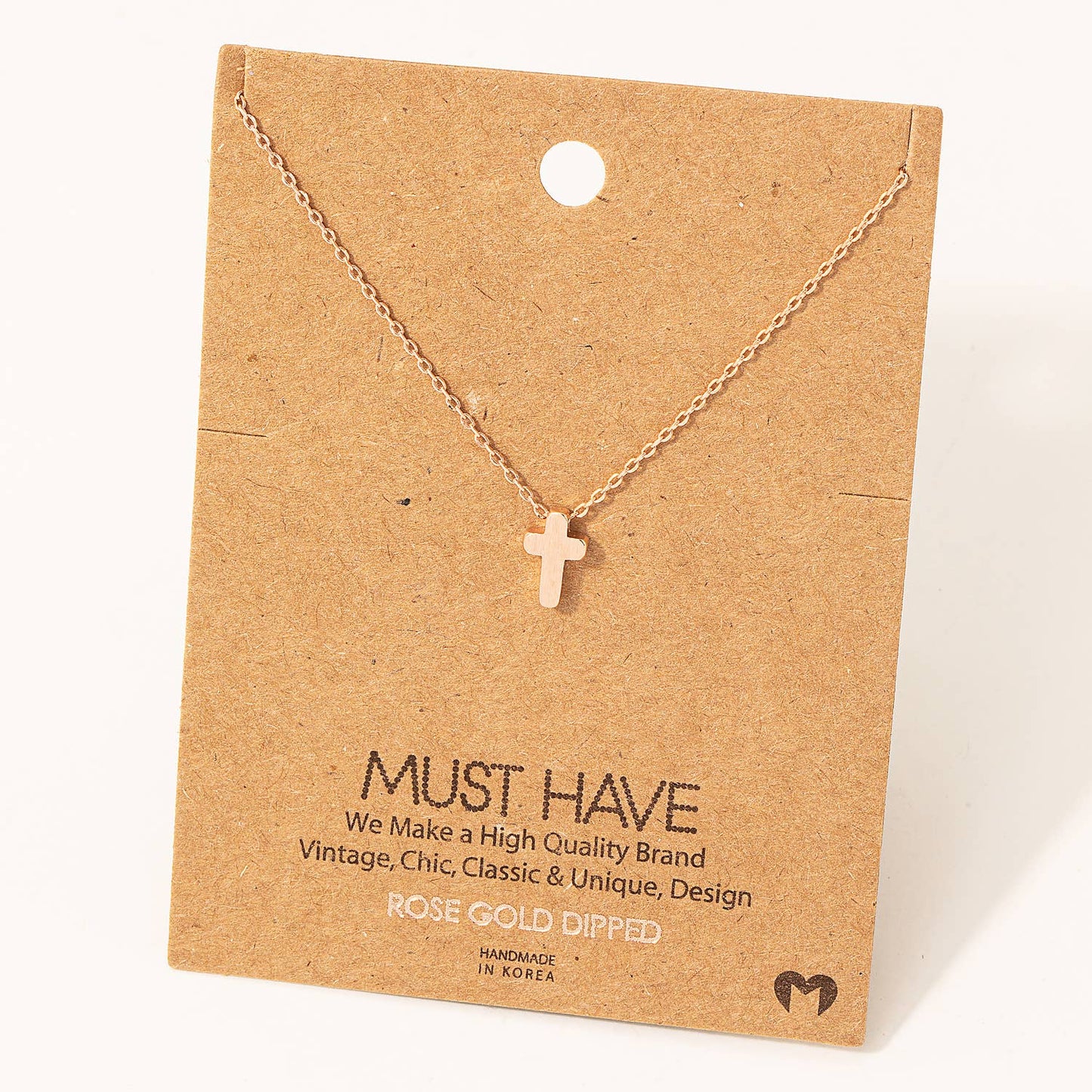 Dainty Mini Cross Pendant Necklace: G