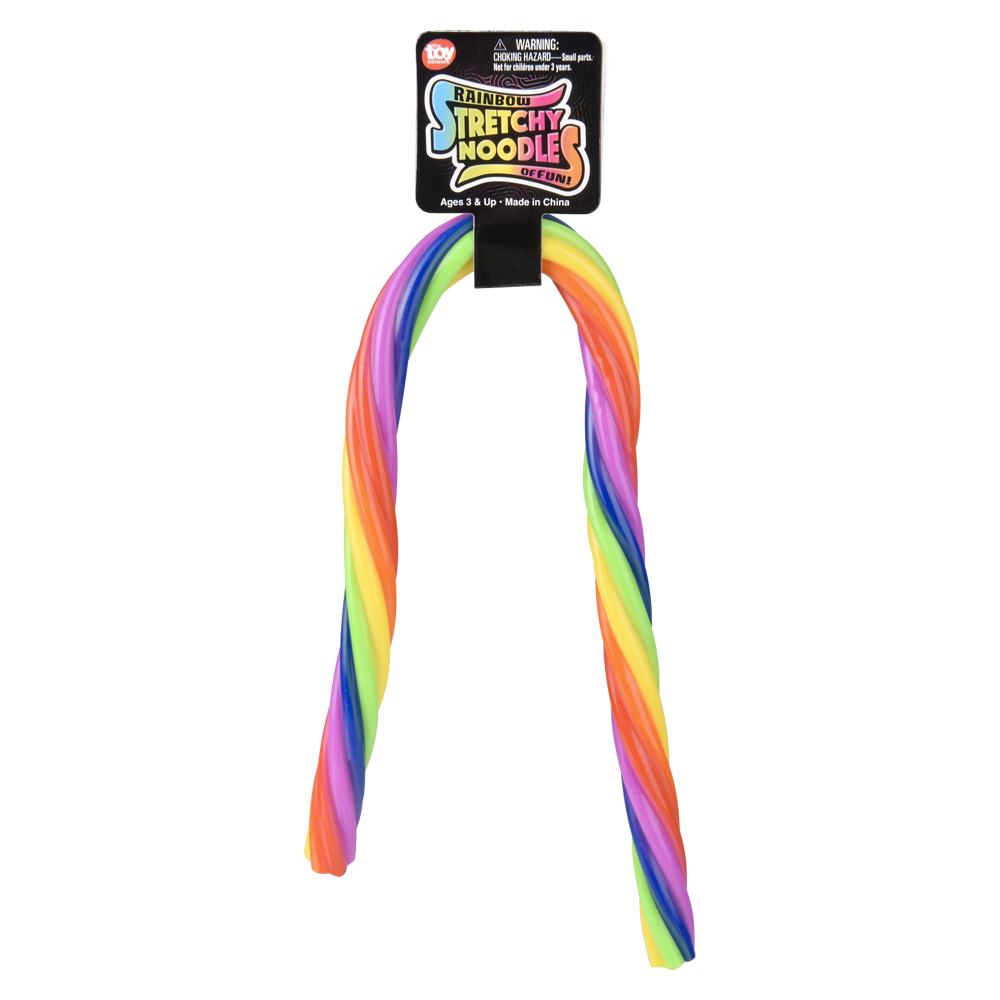 (T) 12" RAINBOW STRETCHY NOODLE