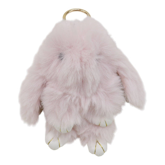 Cut Rabbit Pom Pom Key Chain KC0225-5. (3PC): BABY PINK