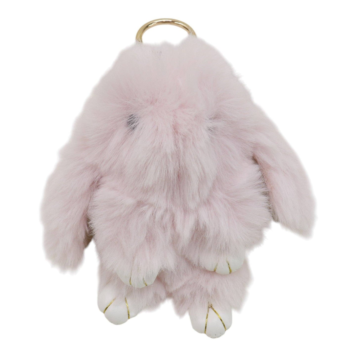 Cut Rabbit Pom Pom Key Chain KC0225-5. (3PC): LIGHT PINK