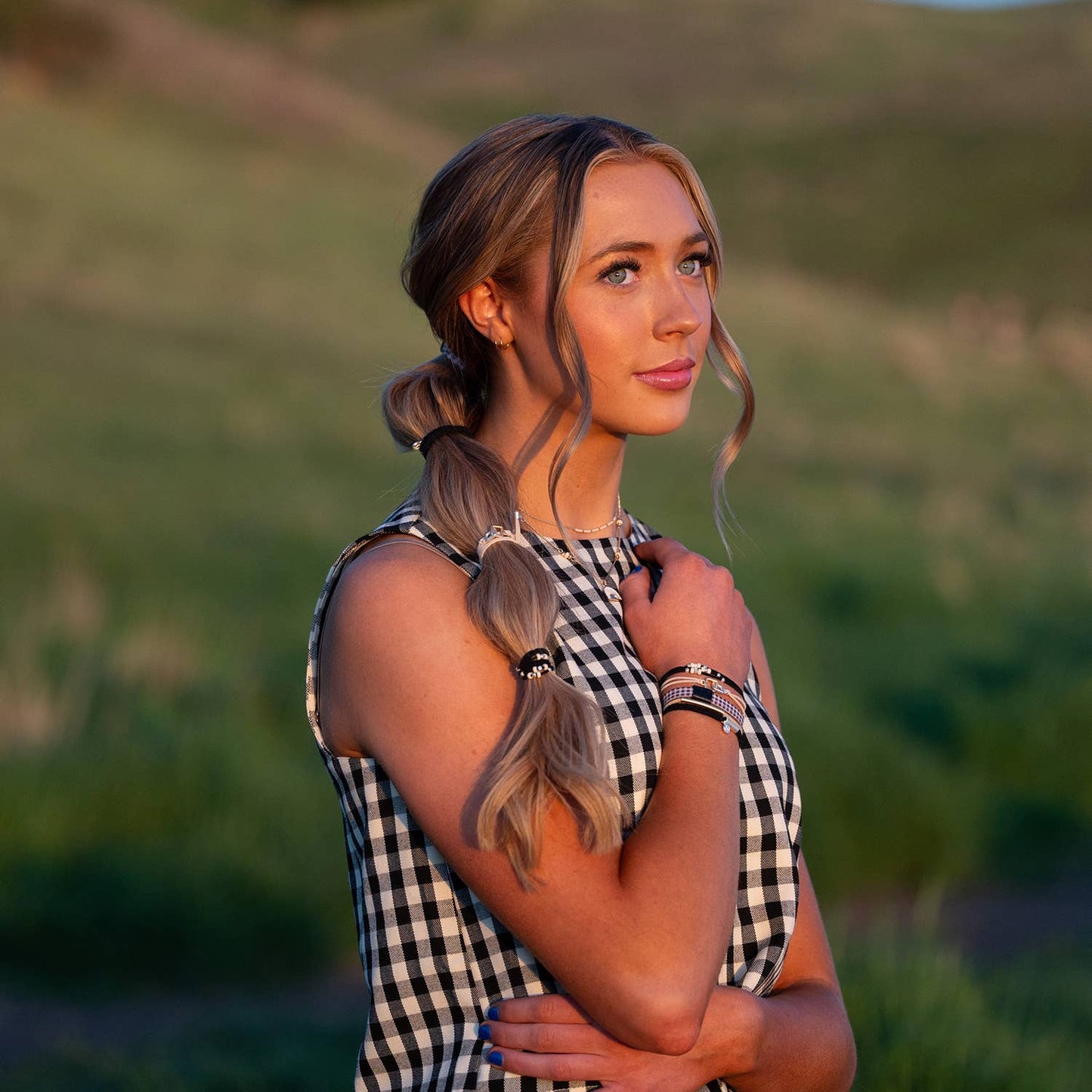 "Unity" Interlocking Charm Hair Tie Bracelet: Large